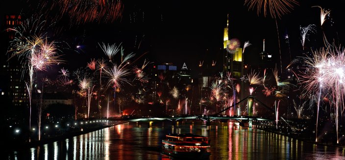 Alina -Feuerwerk in Frankfurt am Main, Deutschland