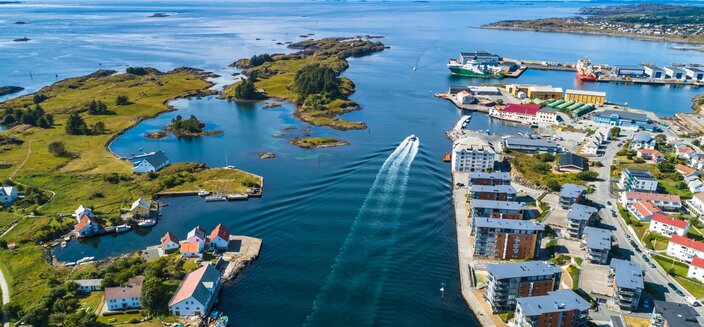 Artania -Luftansicht von Haugesund, Norwegen