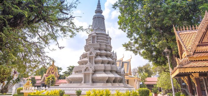 Lan Diep -Silberpagode in Phnom Penh, Kambodscha