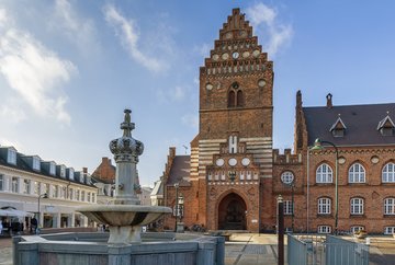 Das alte Rathaus in Roskilde, Dänemark