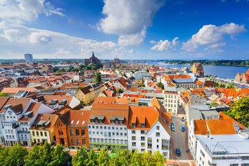 Panoramablick über Rostock, Deutschland