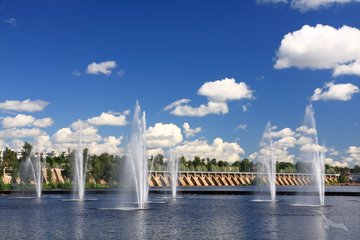 Springbrunnen in Oulu, Finnland